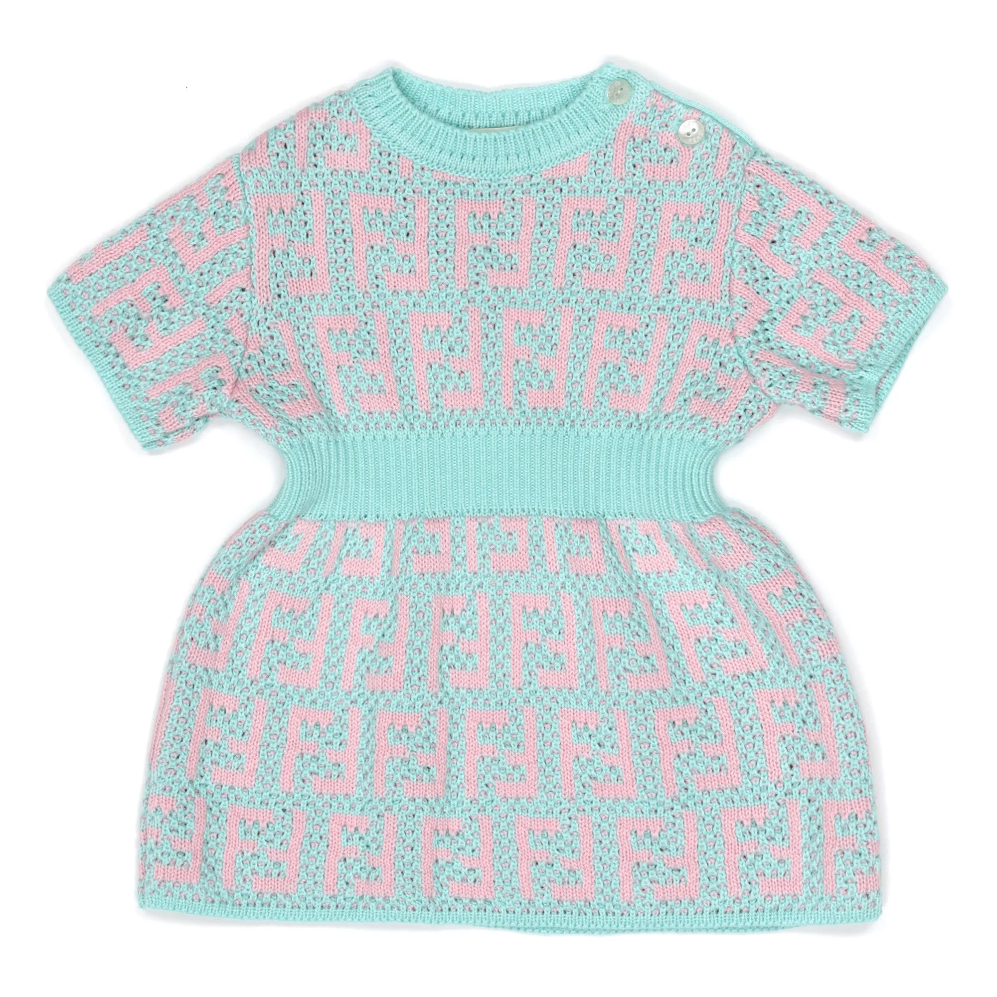 Fendi Baby Girls Turquoise Dress