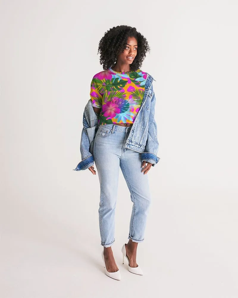 Floral Tropical Women's Cropped Top