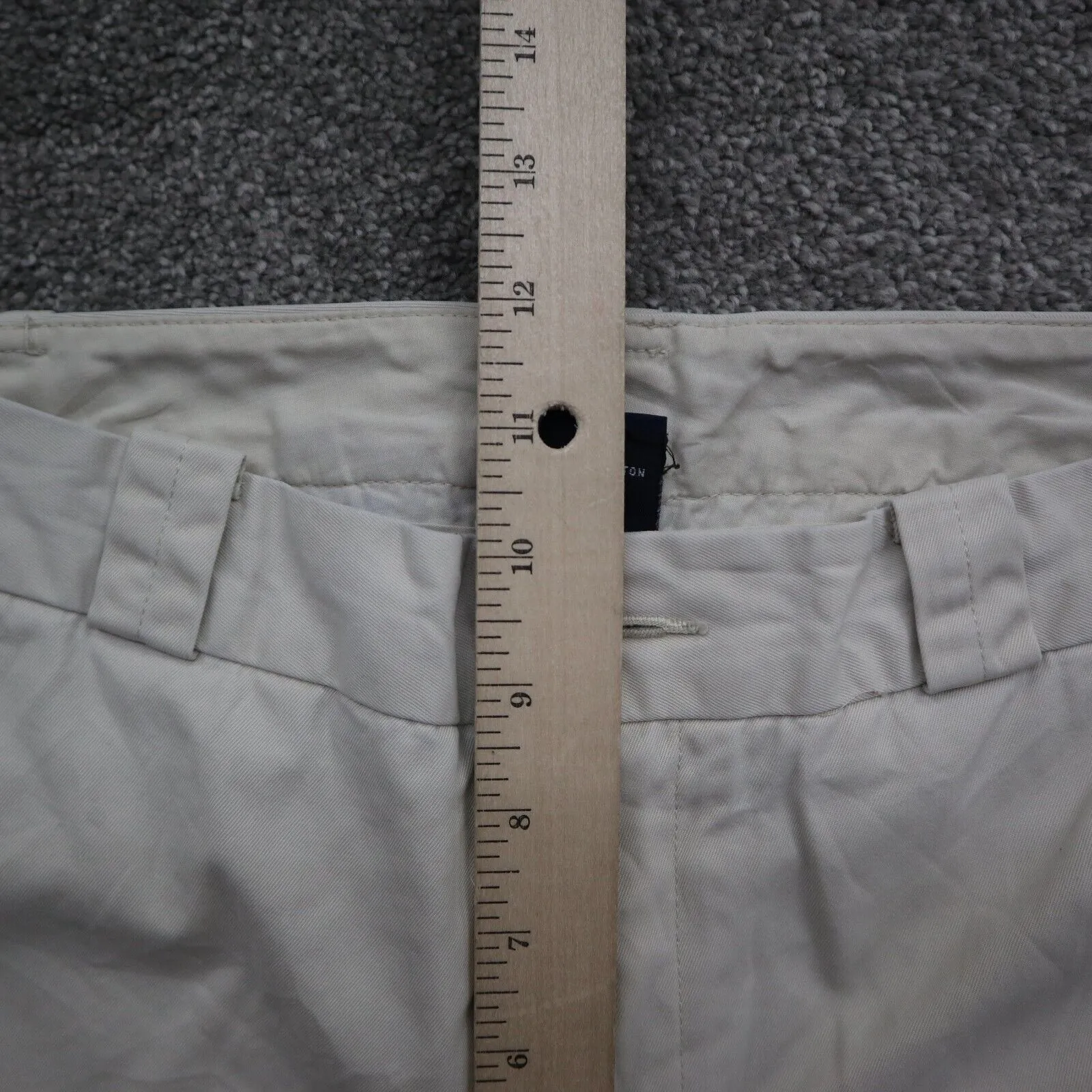 GAP Womens Chino Pants Stretch100% Cotton Wide Leg Mid Rise Off White Size 4