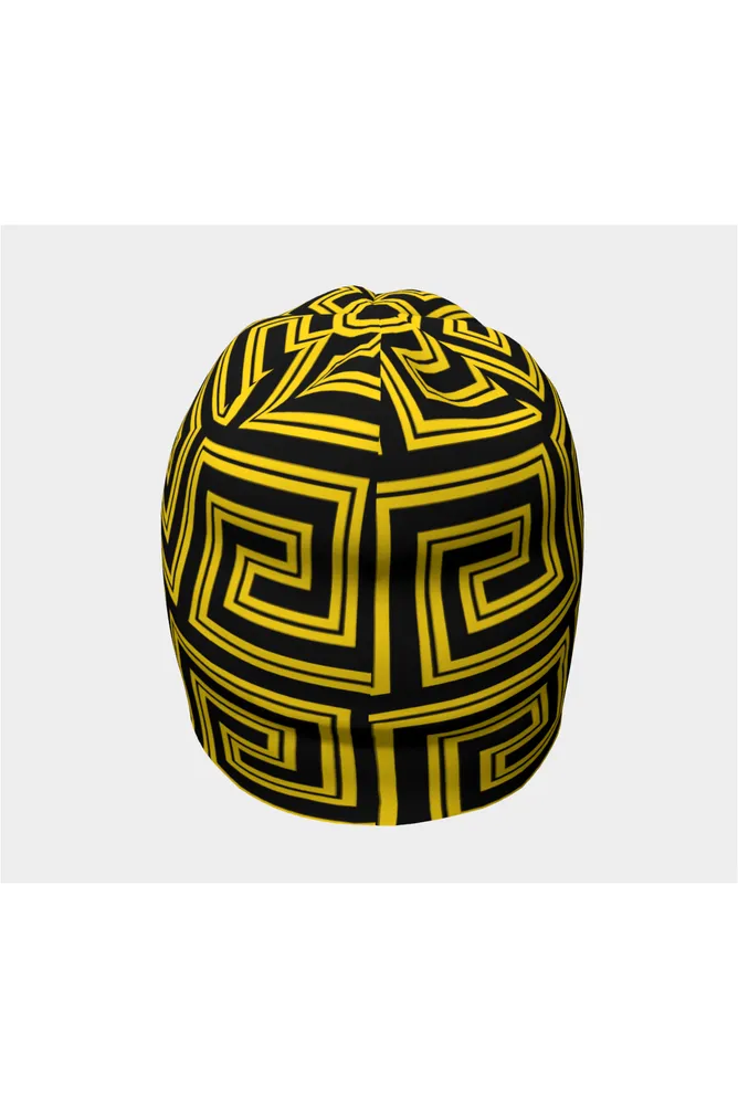 Golden Greek Key Beanie