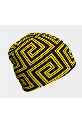 Golden Greek Key Beanie