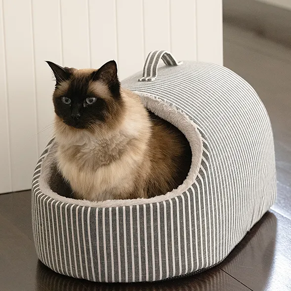 Hamptons Stripe Hideaway Cat Dome