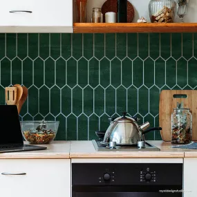 Hexagon Subway Tile Stencil