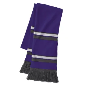 Holloway Purple/White/Graphite Acrylic Rib Knit Comeback Scarf