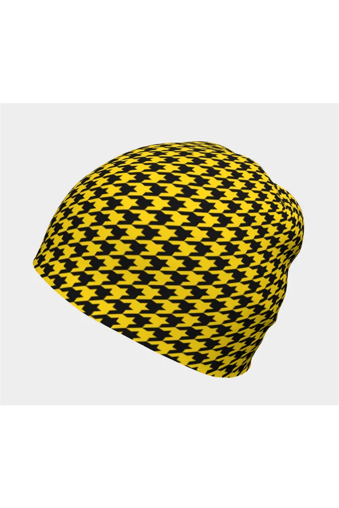 Honey Houndstooth Beanie