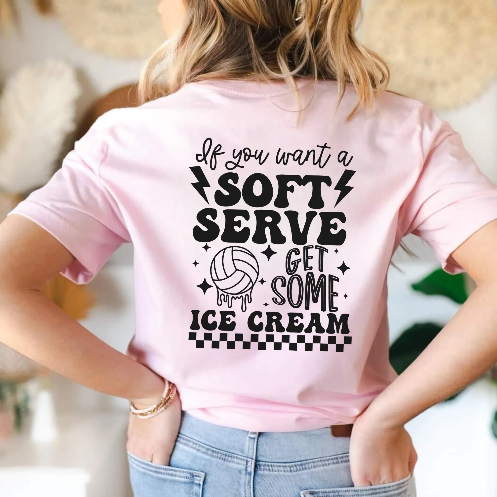 If You Want A Soft Serve Get Some Ice Cream | Funny Volleyball Shirt