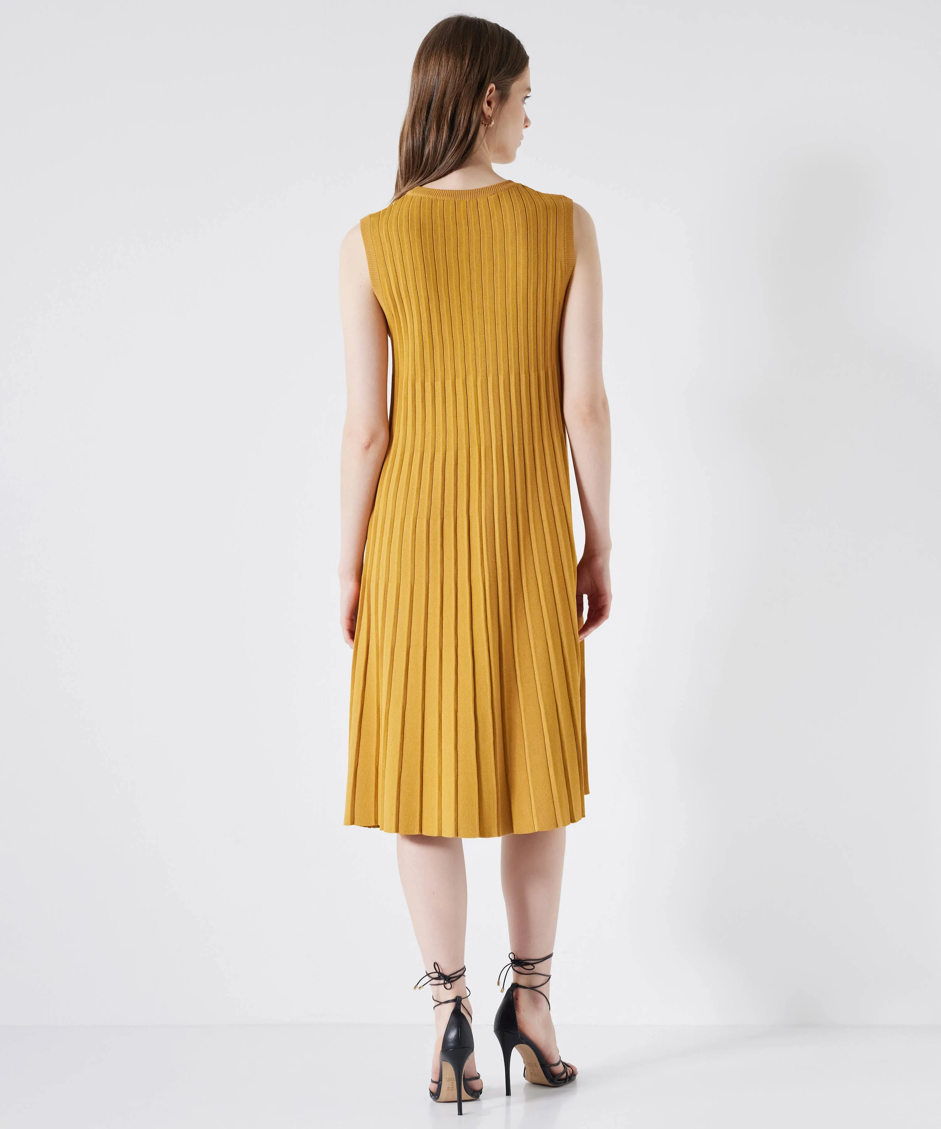 Ipekyol Pleated Knit Dress Saffron