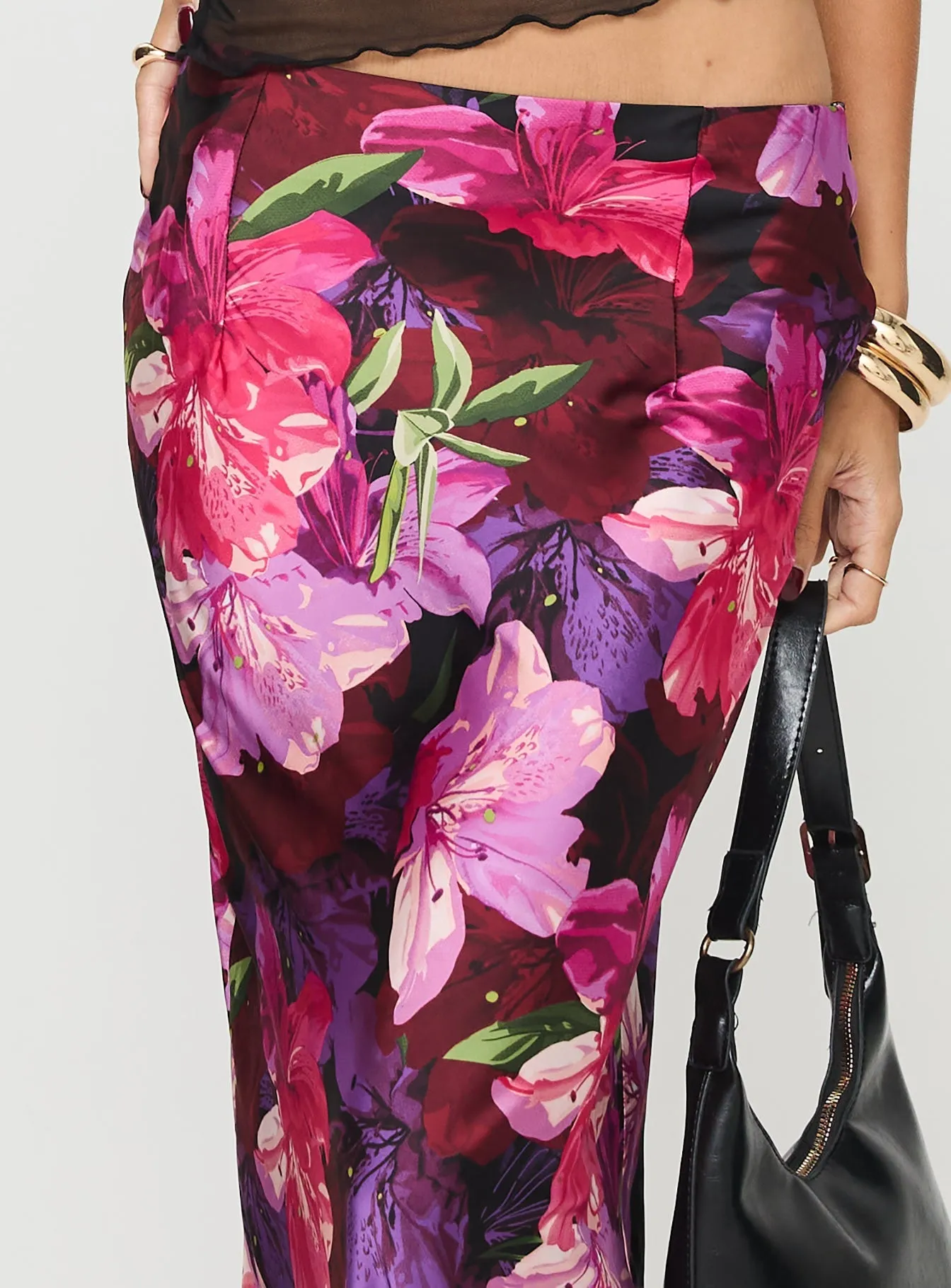 Joder Maxi Skirt Purple Floral