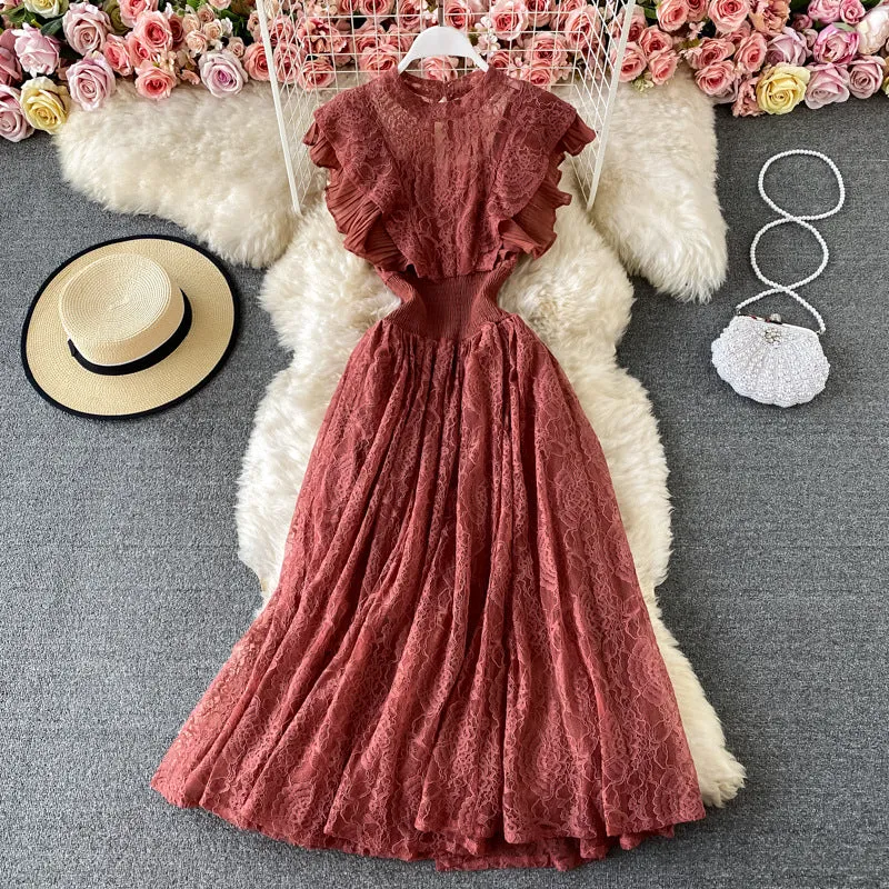 Lace Elegant Dress, Boho Summer Dress For Women