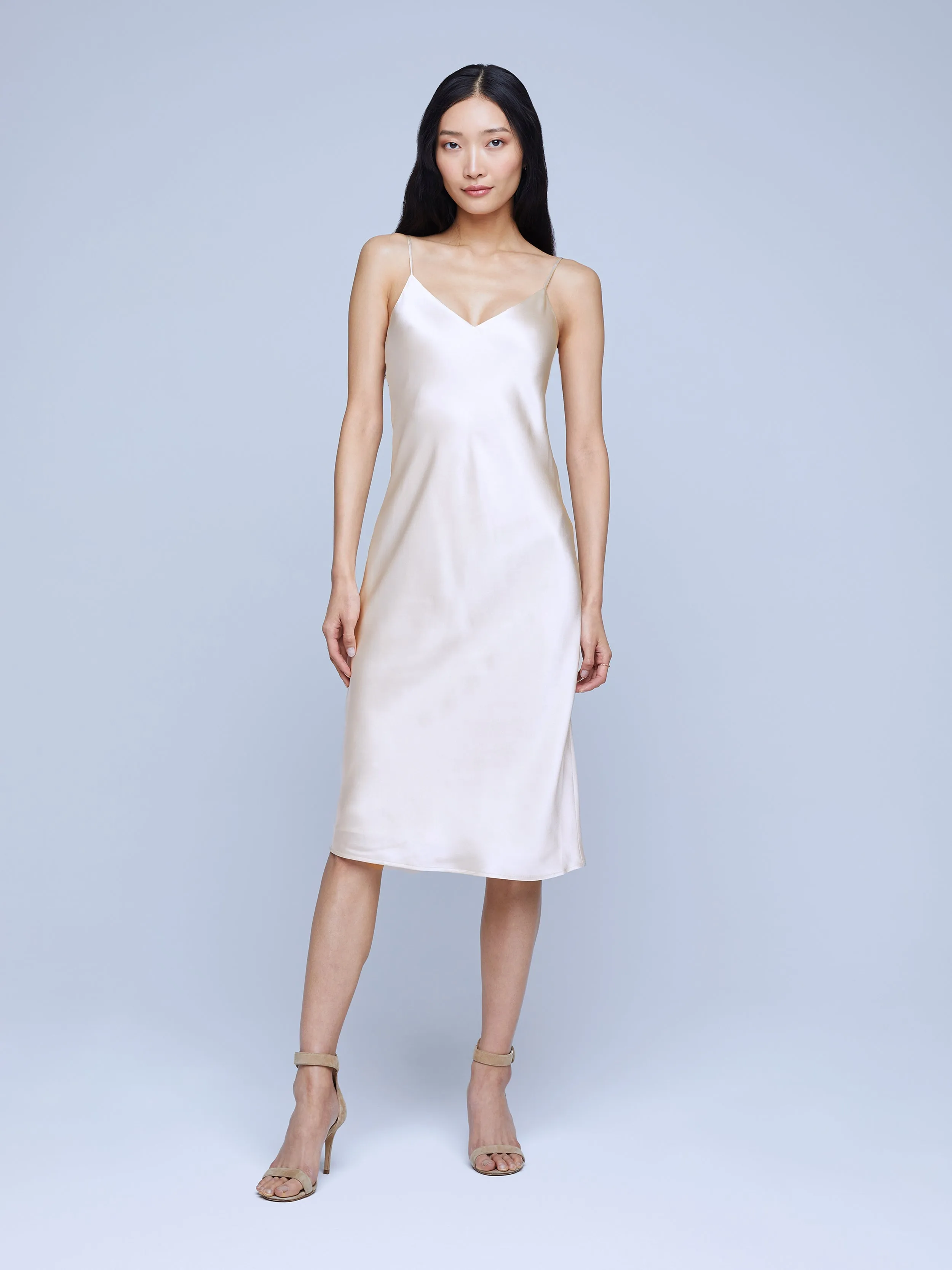 L'Agence Jodie Silk Slip Dress