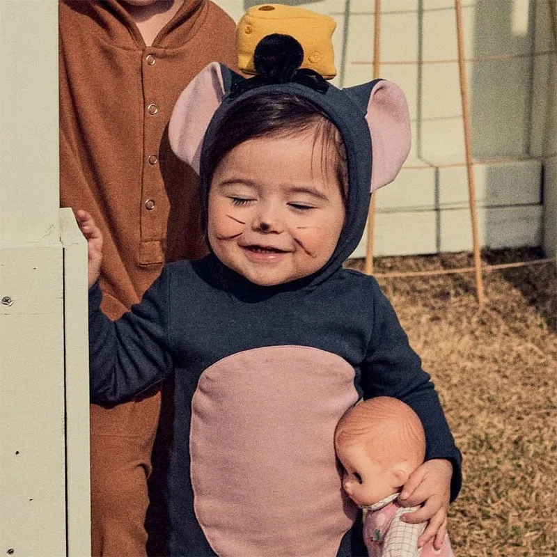 Little Jerry Mouse Infant Romper with Ears