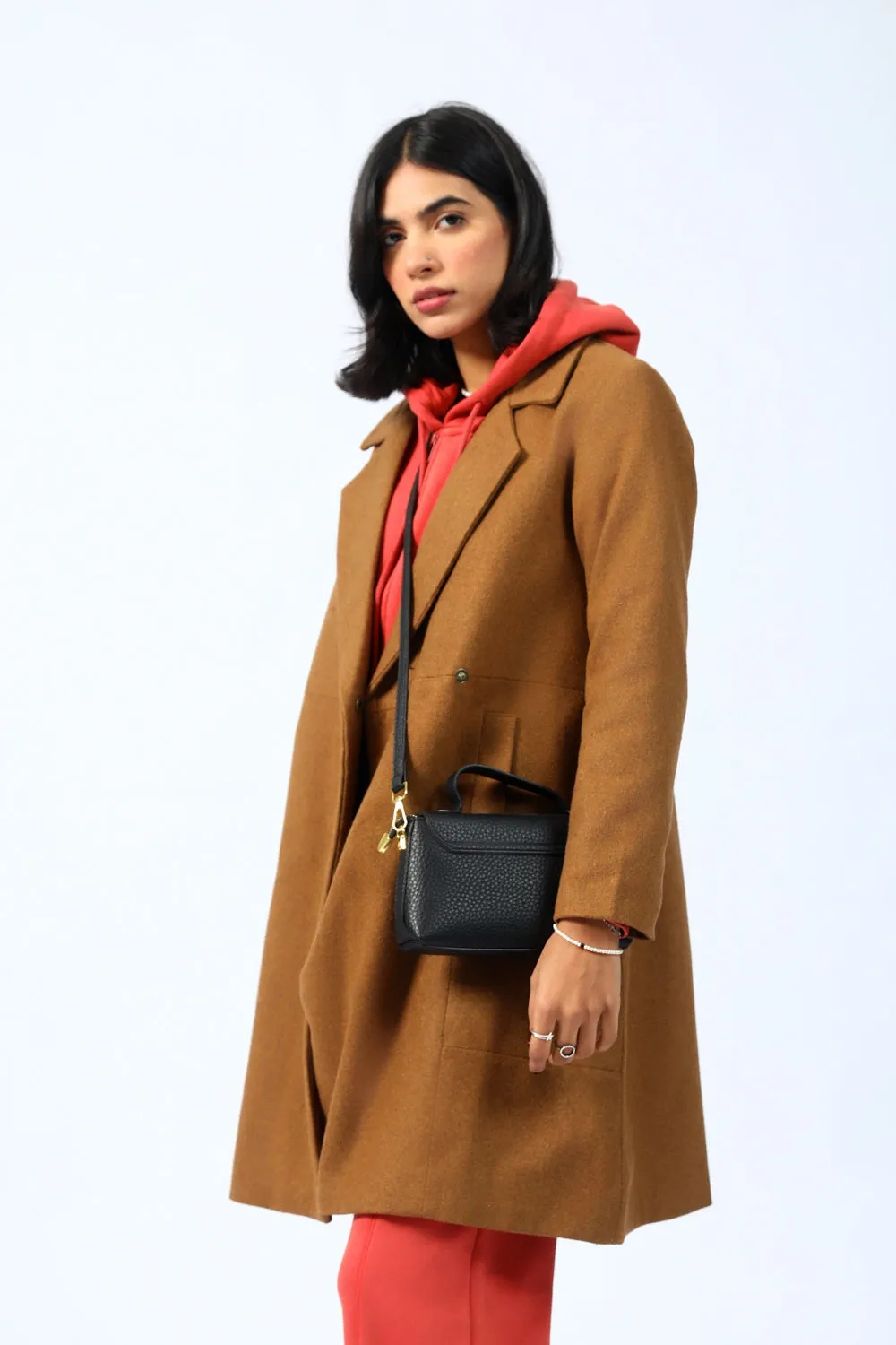 LONG COAT WITH PANEL DETAIL