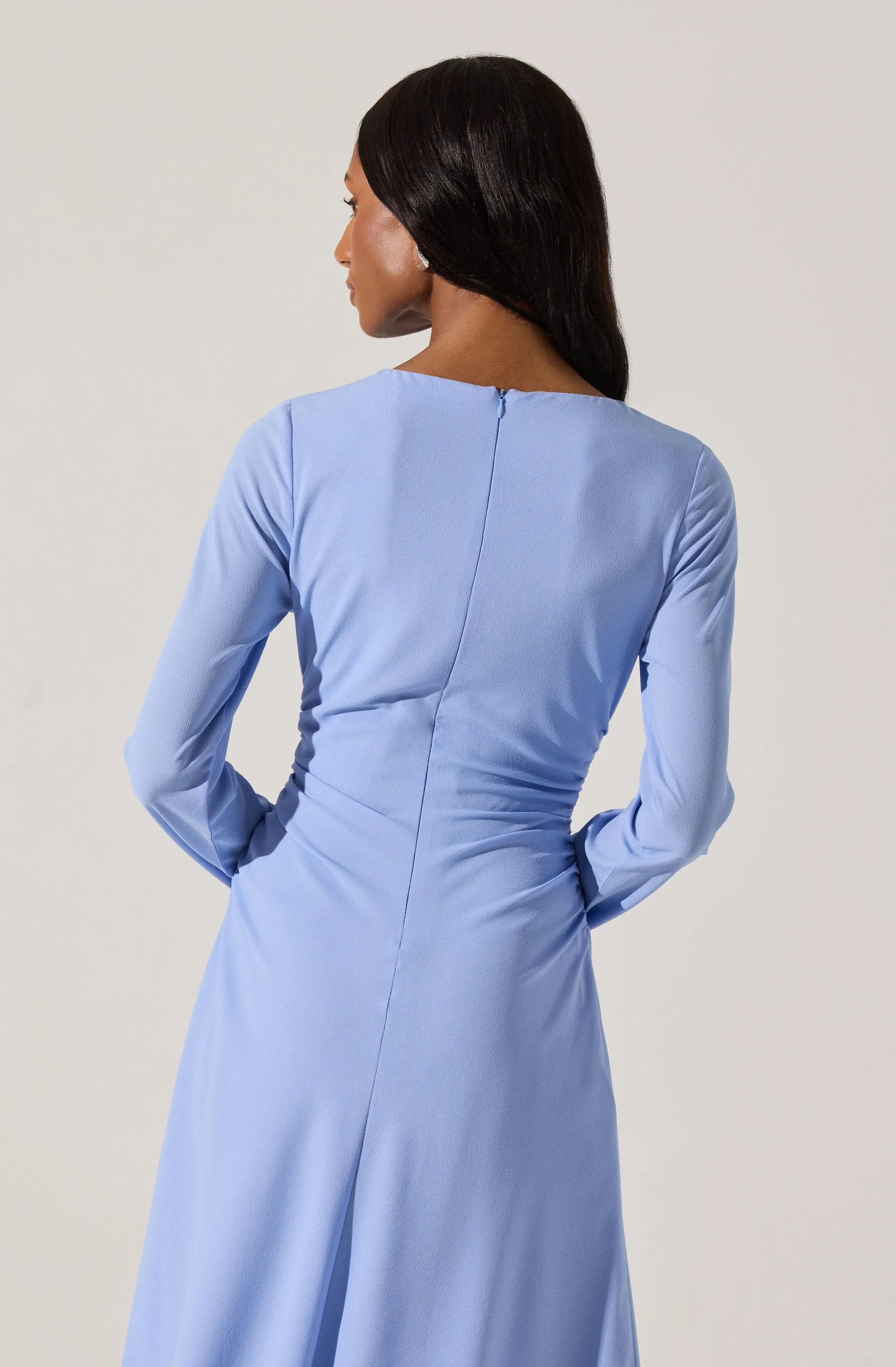 Long Sleeve Asymmetrical Hem Dress