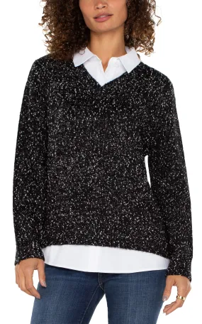 Long Sleeve Collared Sweater