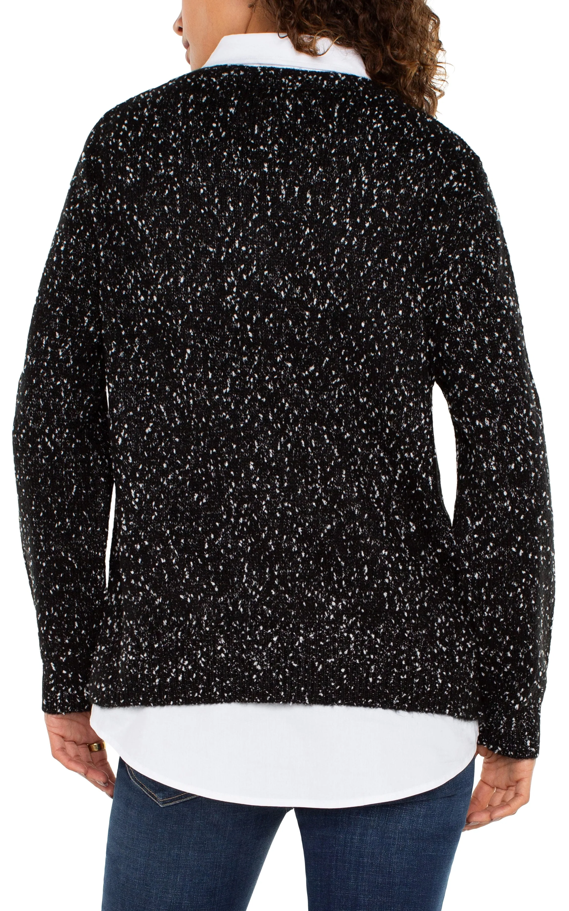 Long Sleeve Collared Sweater