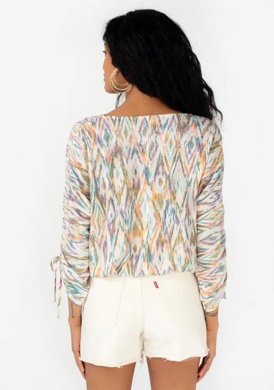 Lovestitch Bohemian Geometric Print Top