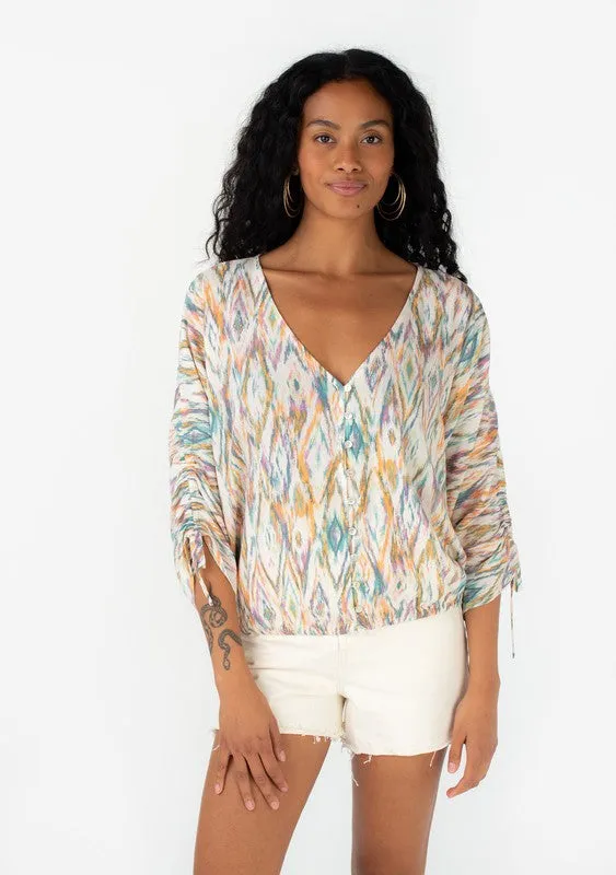 Lovestitch Bohemian Geometric Print Top