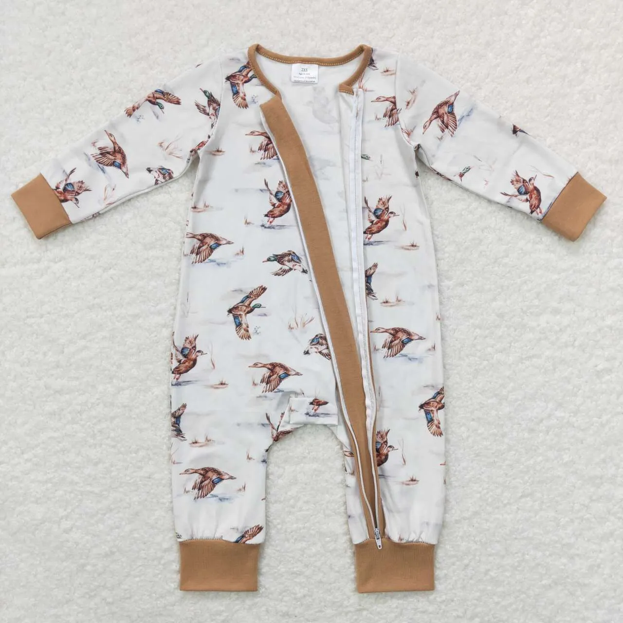 LR0816 baby Mallard long sleeve romper