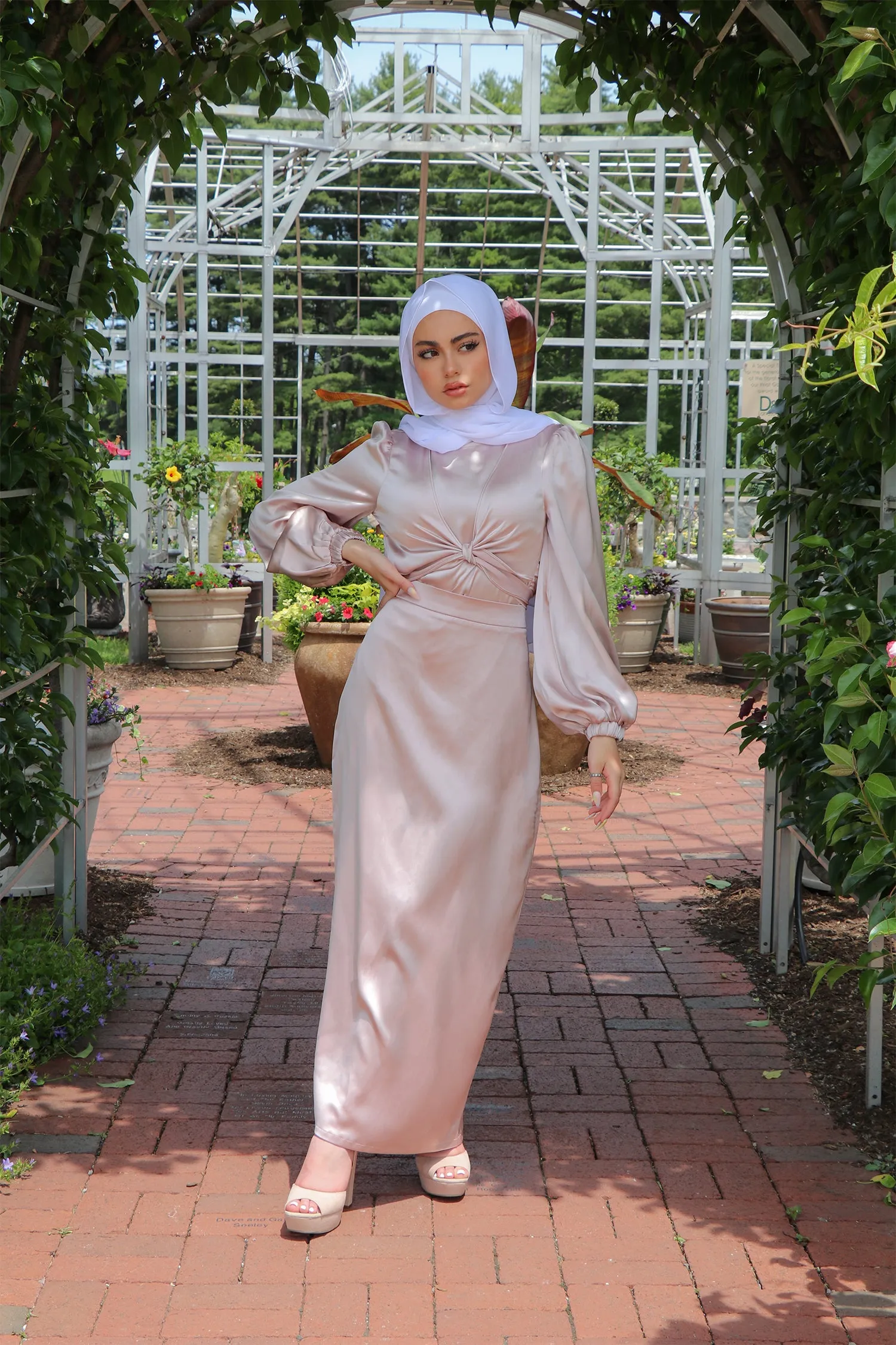 Luxe Satin Skirt- Blush Pink