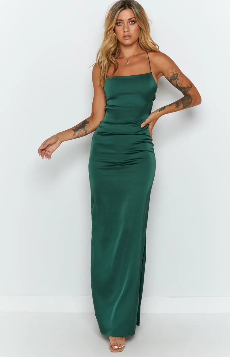 Manhattan Slip Formal Dress Emerald