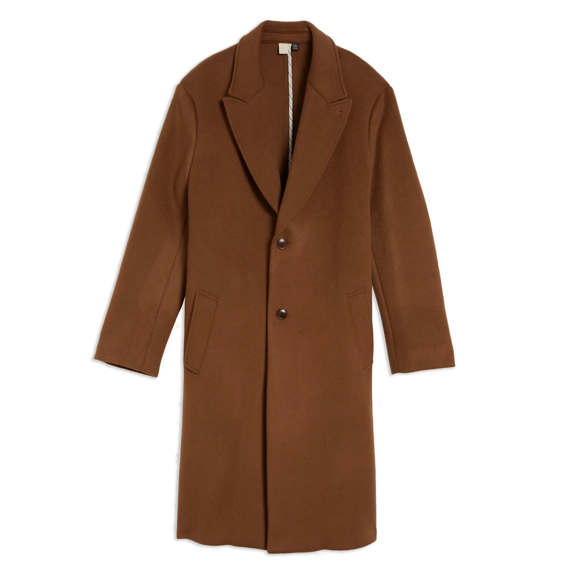 Men Mmo-Blubird-Peak Lapel 2 Button Coat - Lt-Brown