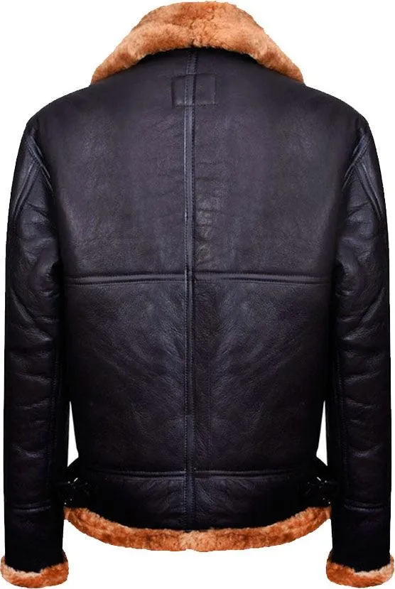 Men’s Aviator Bomber Leather Jacket