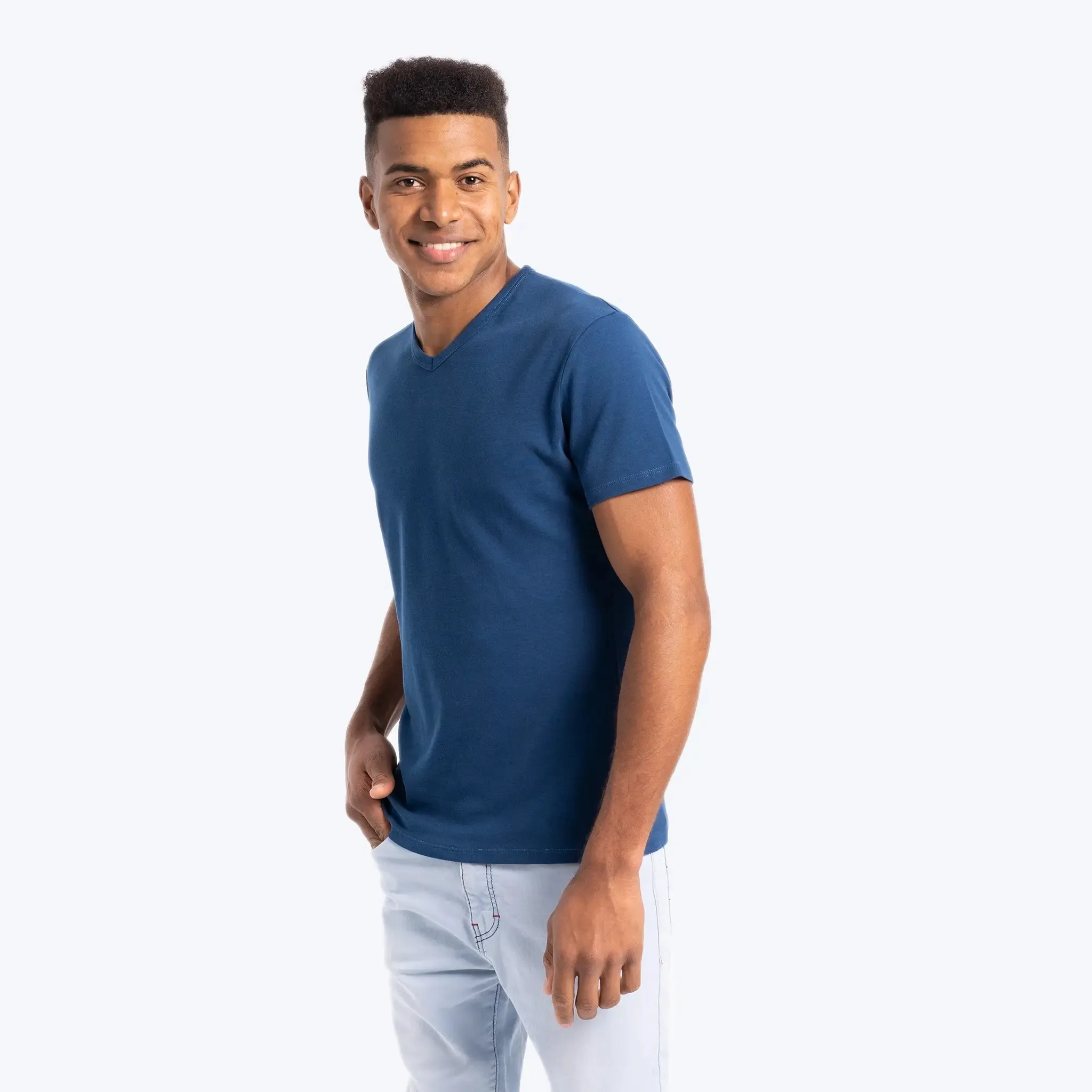 Men's Organic Pima Cotton V-Neck T-Shirt