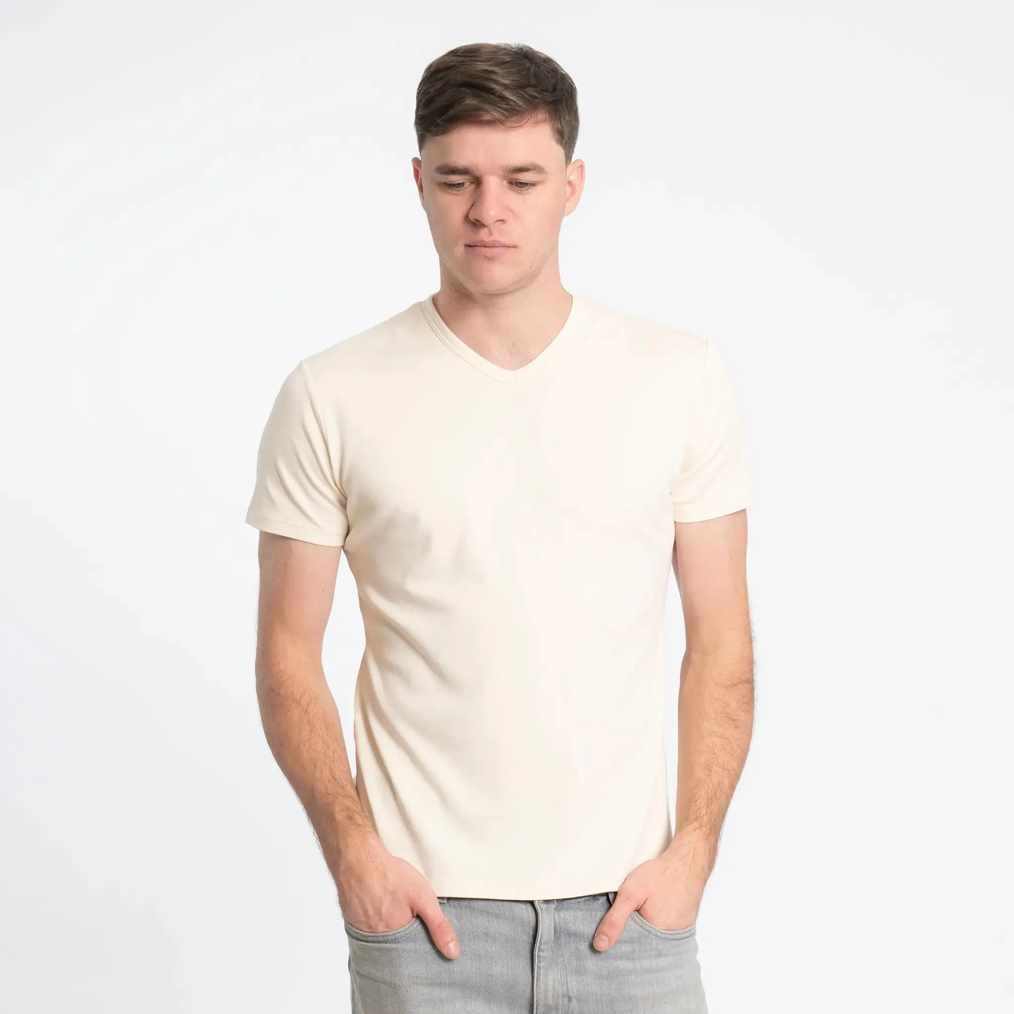 Men's Organic Pima Cotton V-Neck T-Shirt