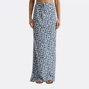 Menton Maxi Skirt (Leilani Print   Mid Blue)