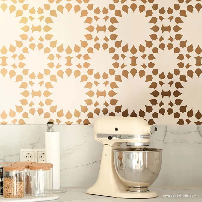 Modern Souk Moroccan Tile Stencil