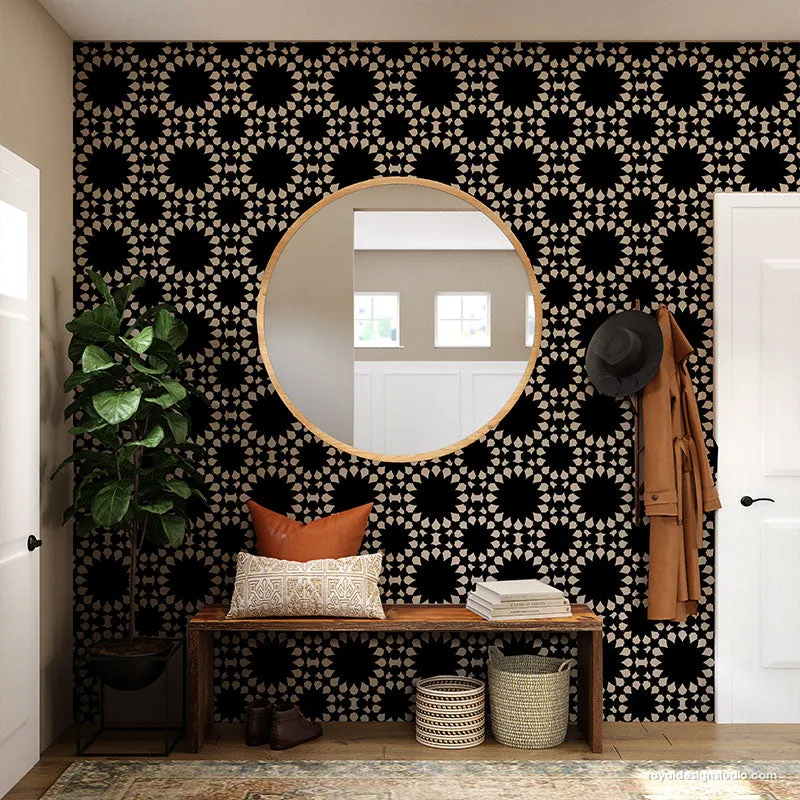 Modern Souk Moroccan Tile Stencil