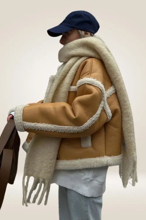 Mustard Mellow Shearling Winter Jacket