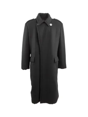 Oversized Wool Over Coat with Satin Lining