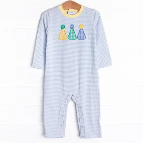 Party Favor-ites Applique Romper, Blue