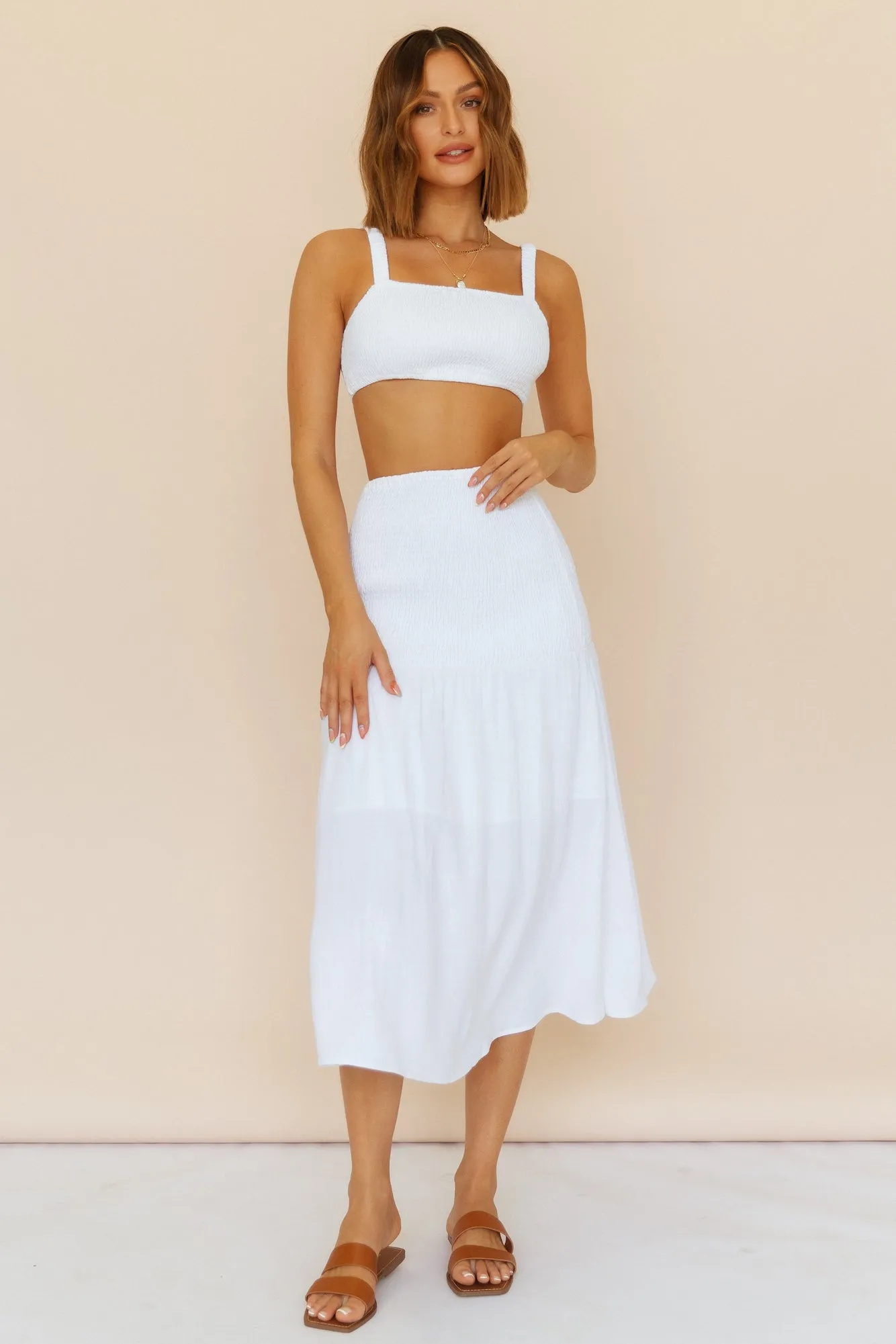 Prosecco Summers Maxi Skirt White