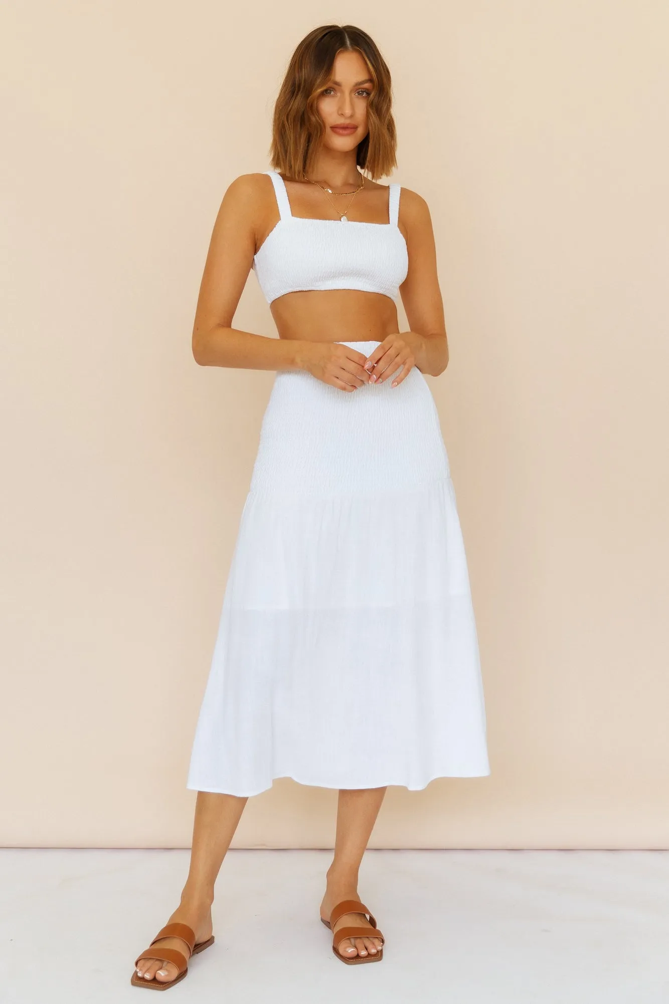 Prosecco Summers Maxi Skirt White