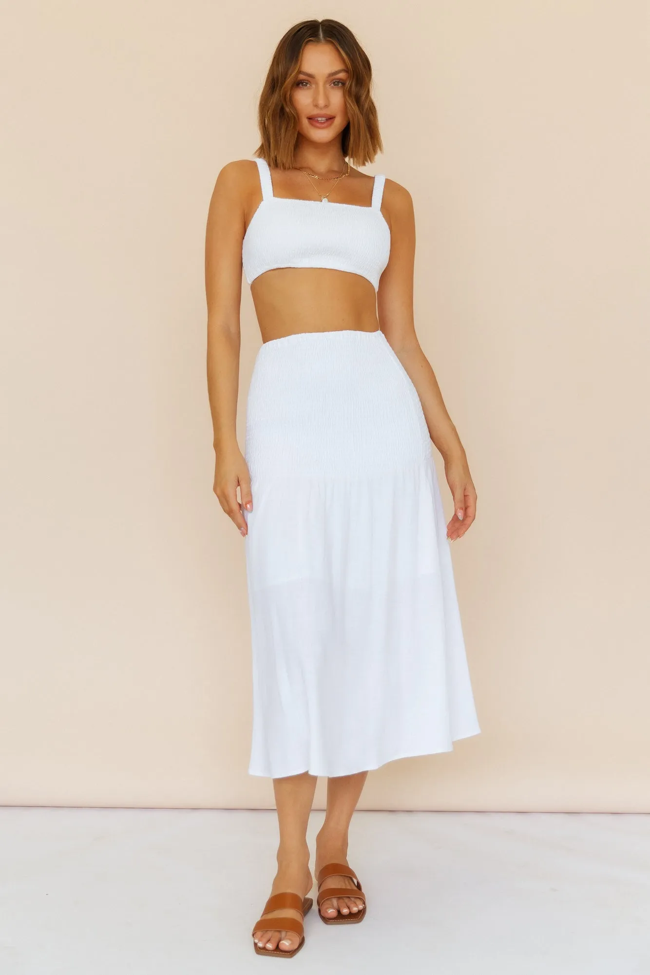 Prosecco Summers Maxi Skirt White