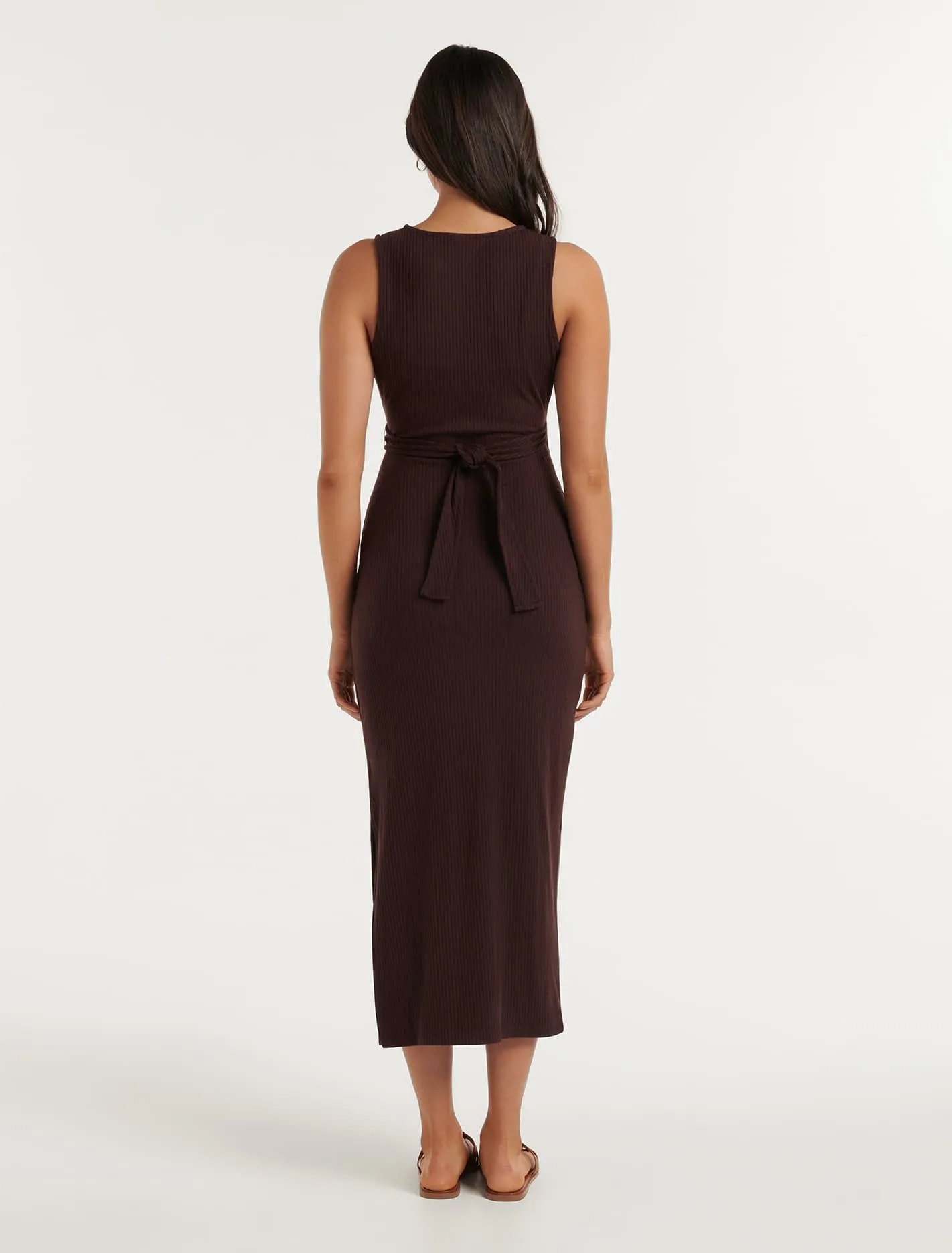 Ray Wrap Front Midi Dress