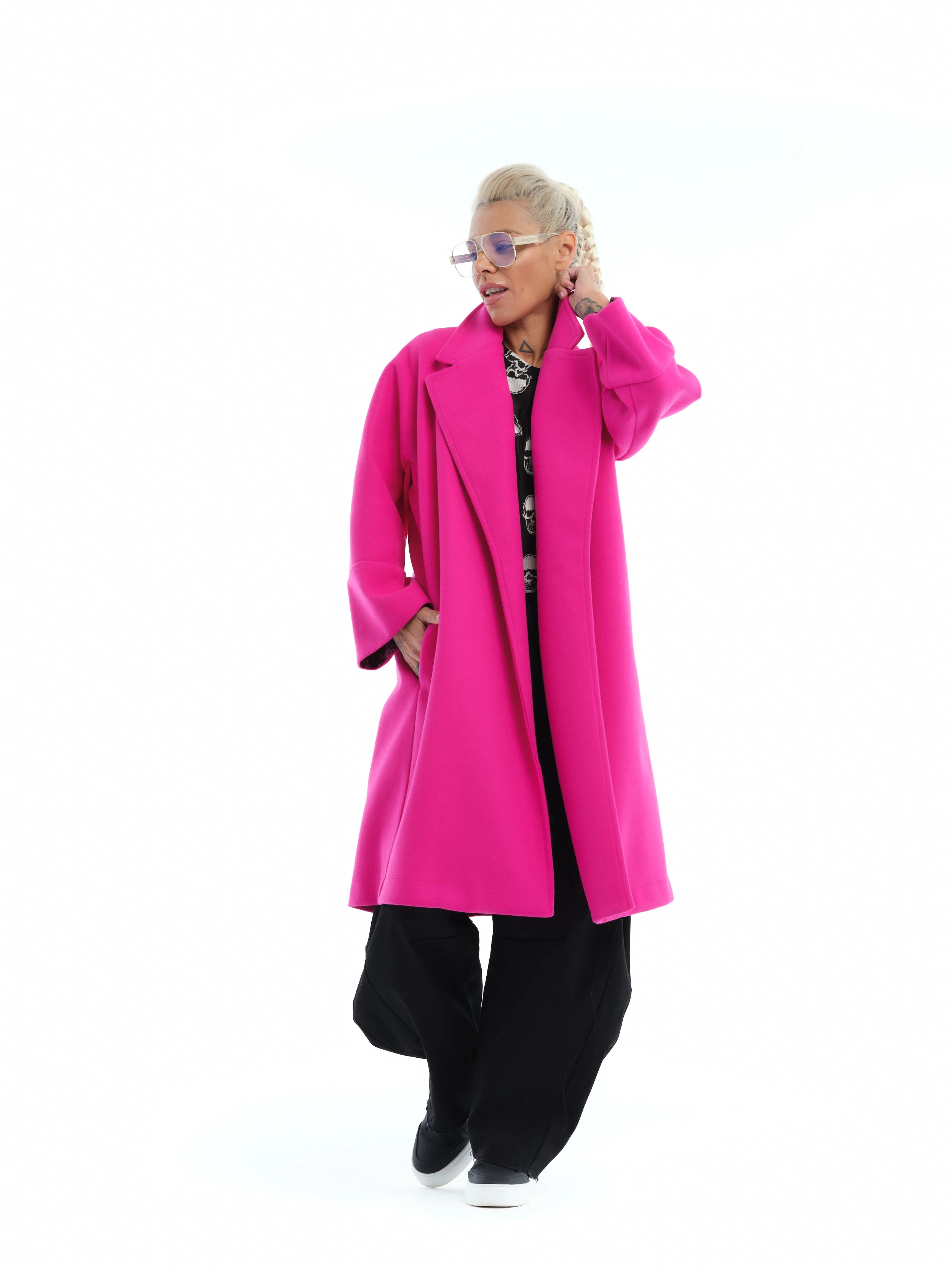 Relaxed Magenta Coat