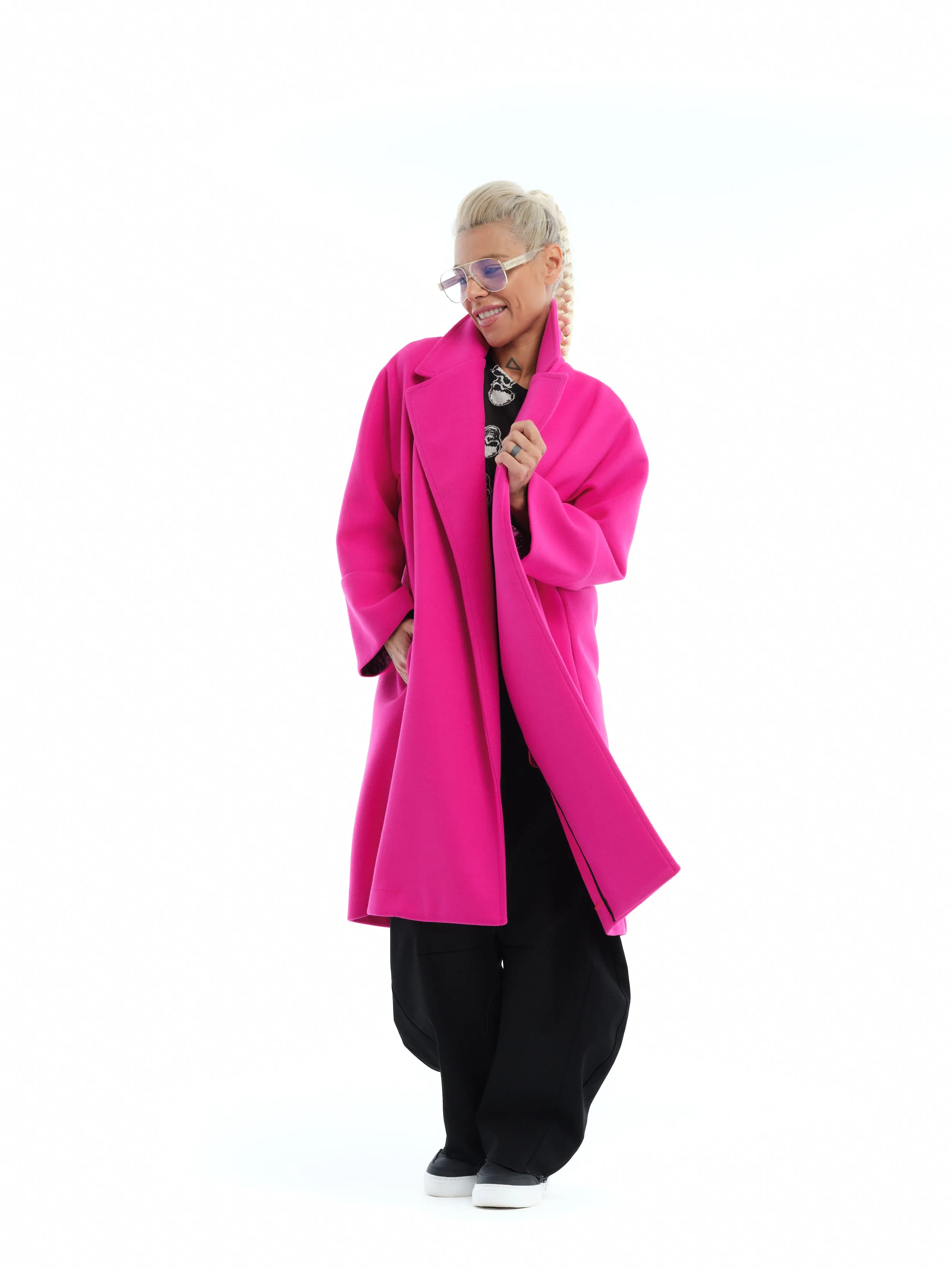 Relaxed Magenta Coat