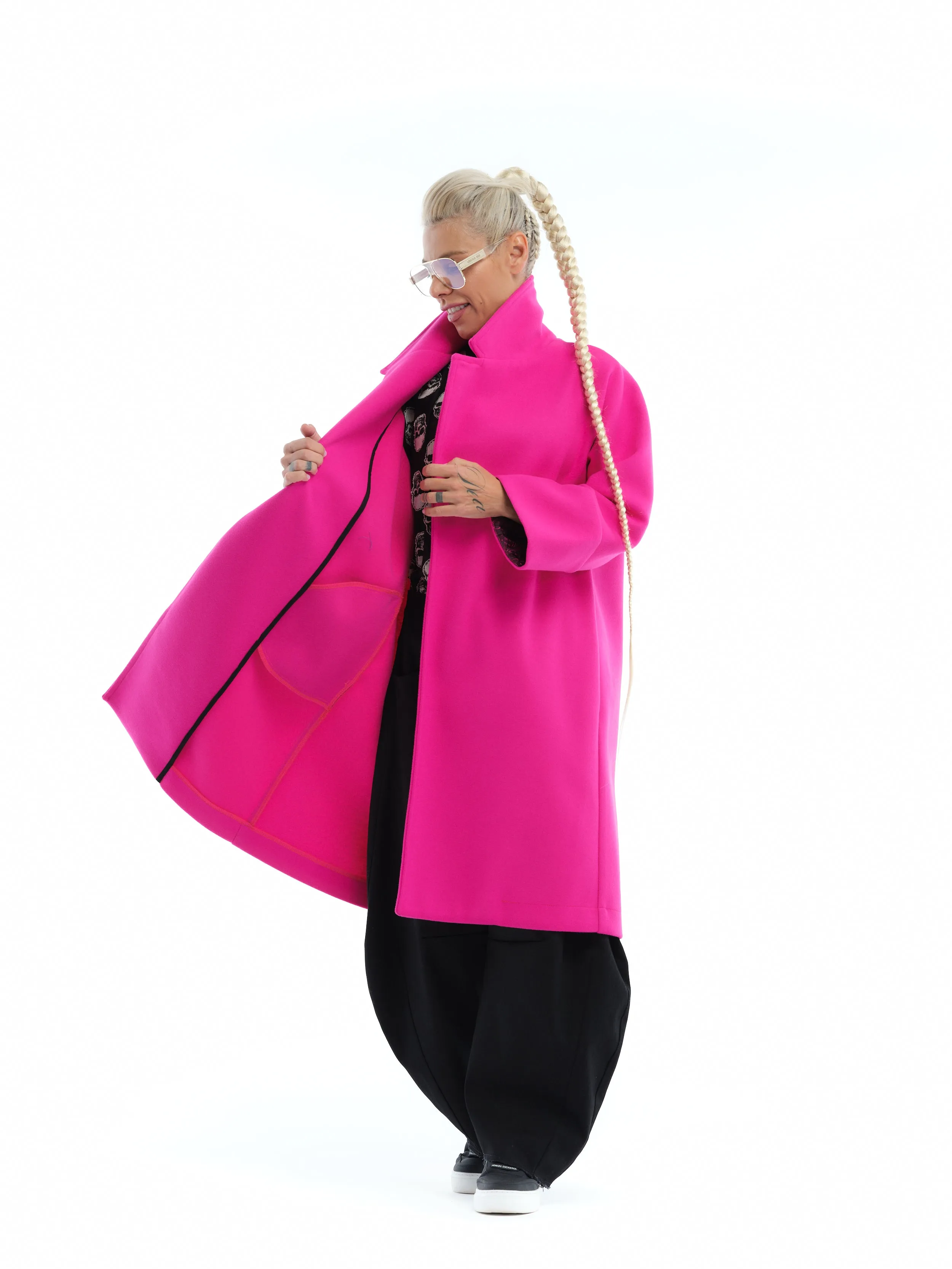 Relaxed Magenta Coat