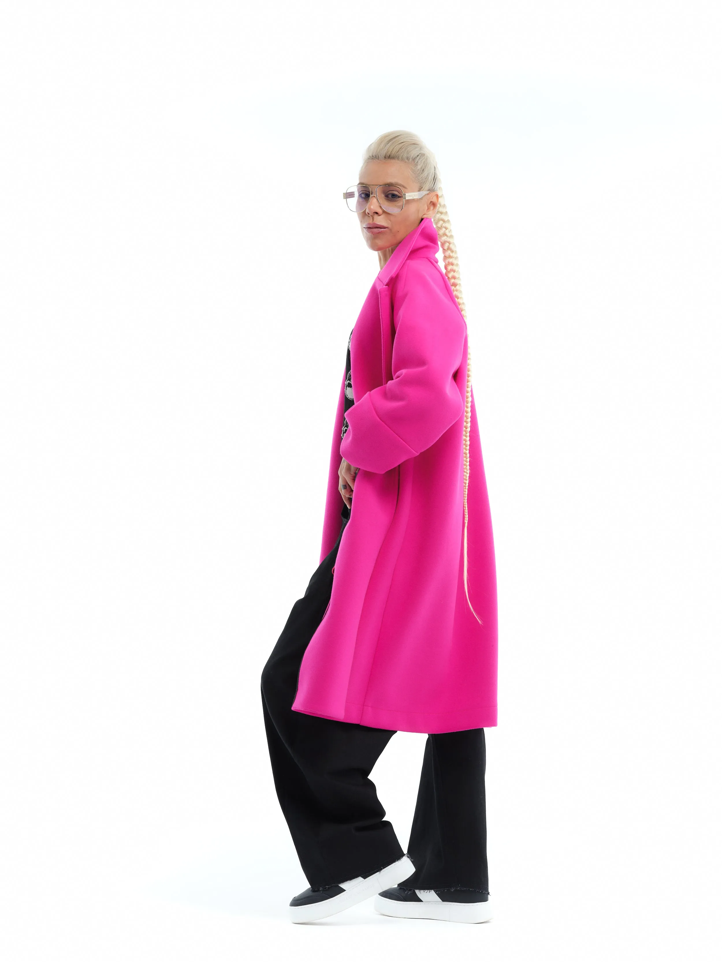 Relaxed Magenta Coat