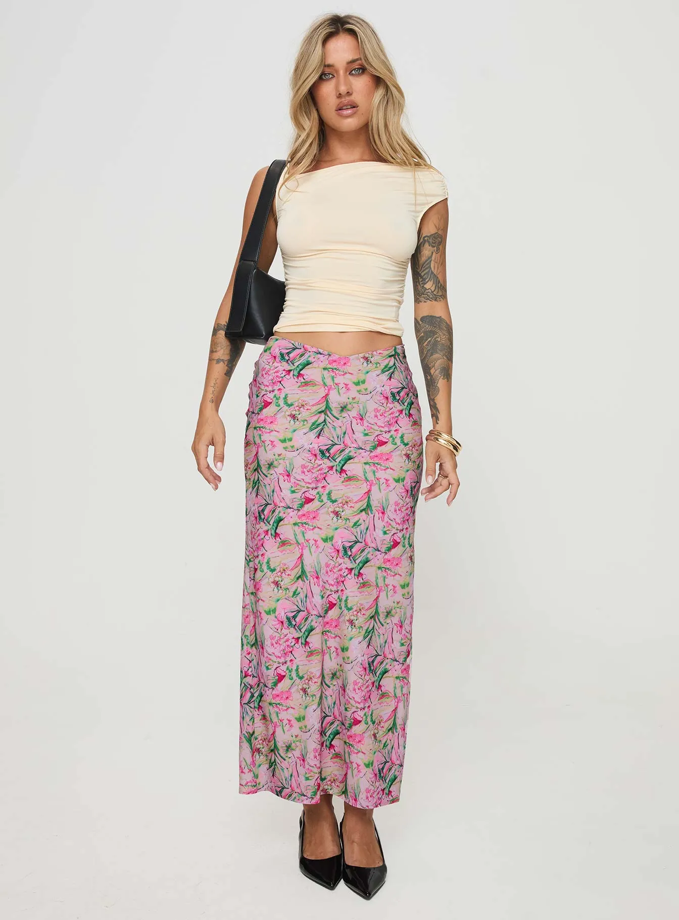 Rinaldie Maxi Skirt Pink Multi