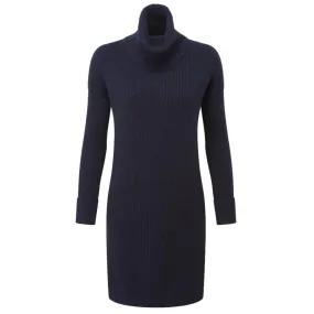 Schoffel Filey Merino Mix Roll Neck Ladies Dress - Navy