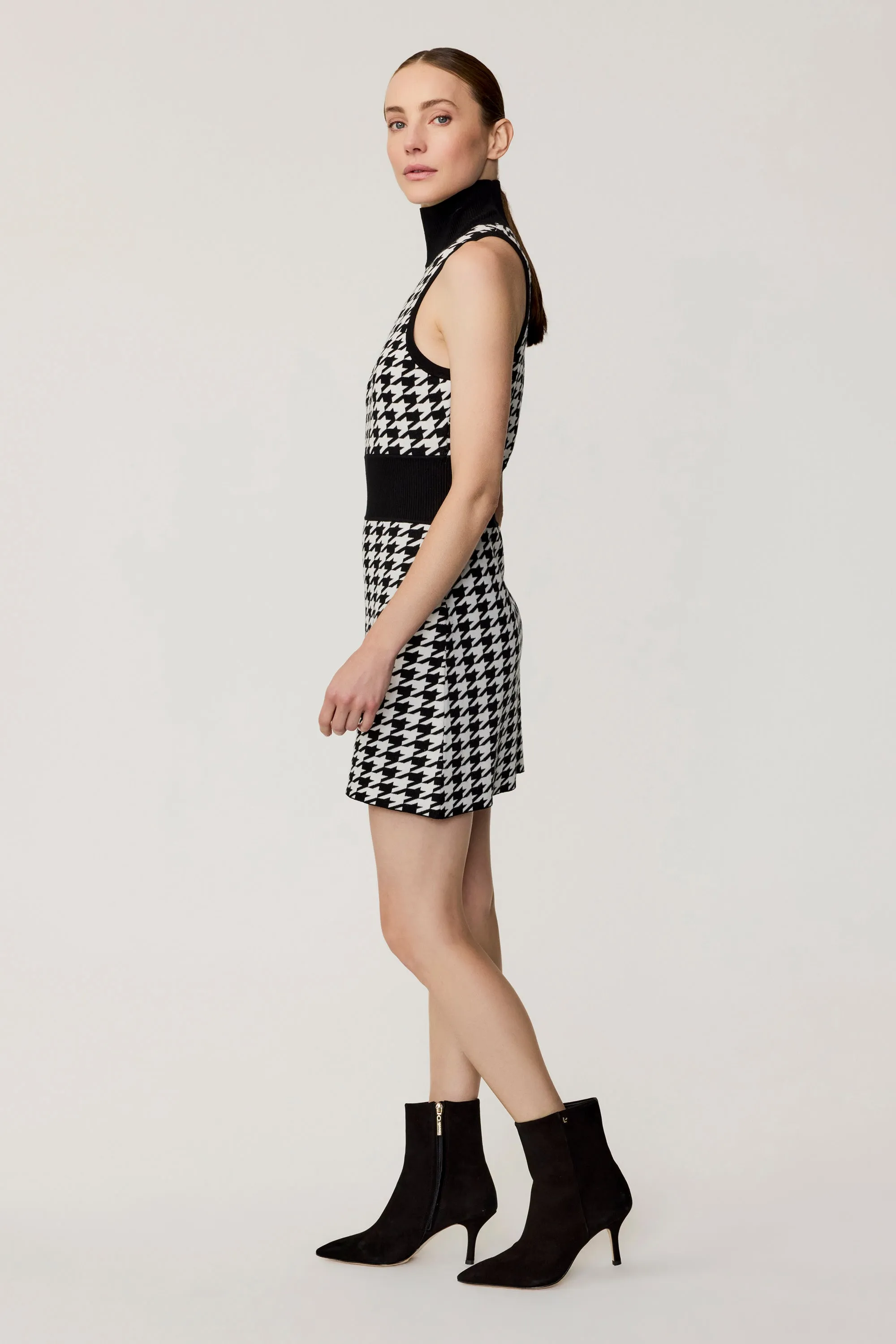 Shelby Houndstooth Mini Dress