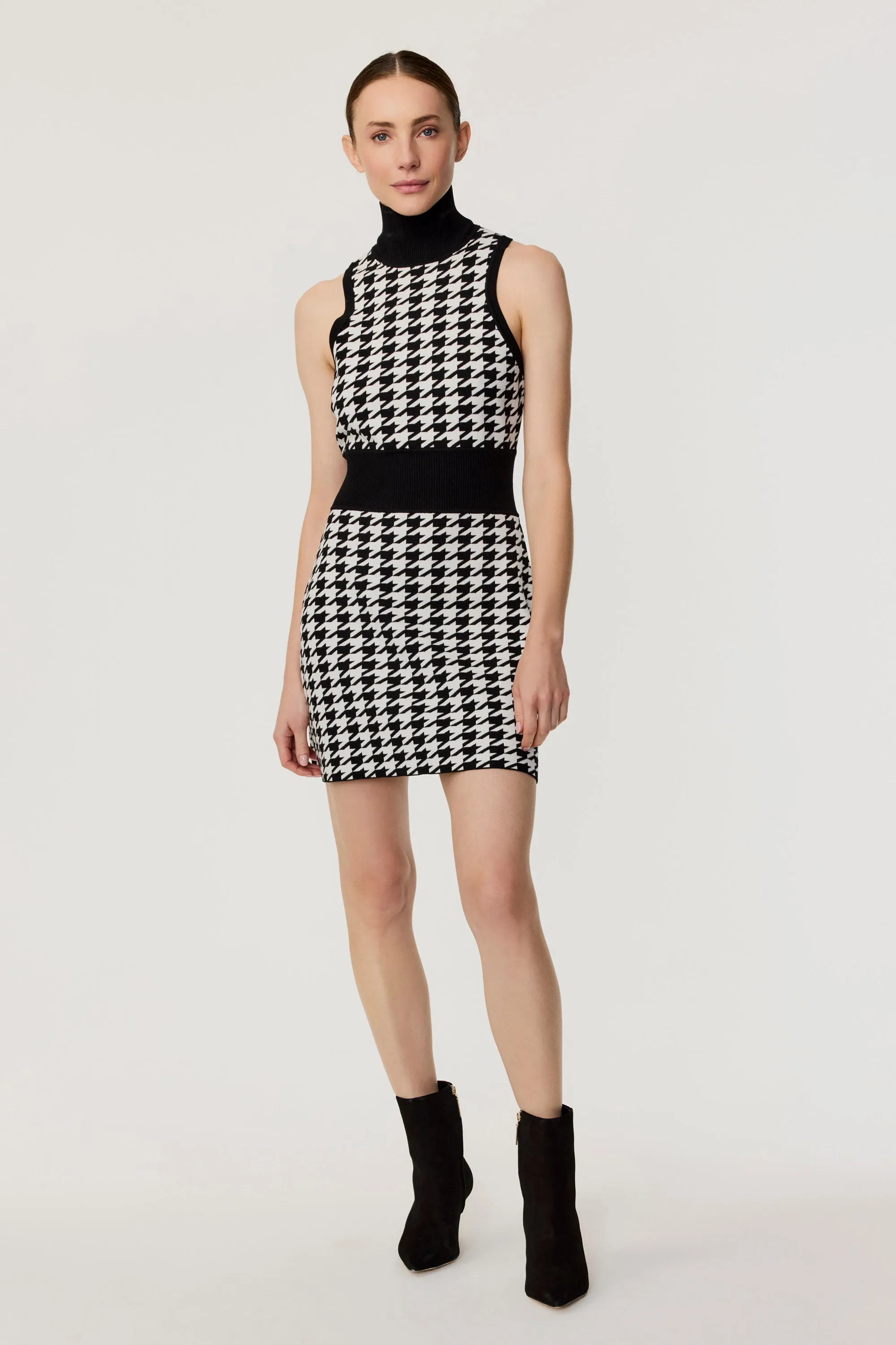 Shelby Houndstooth Mini Dress