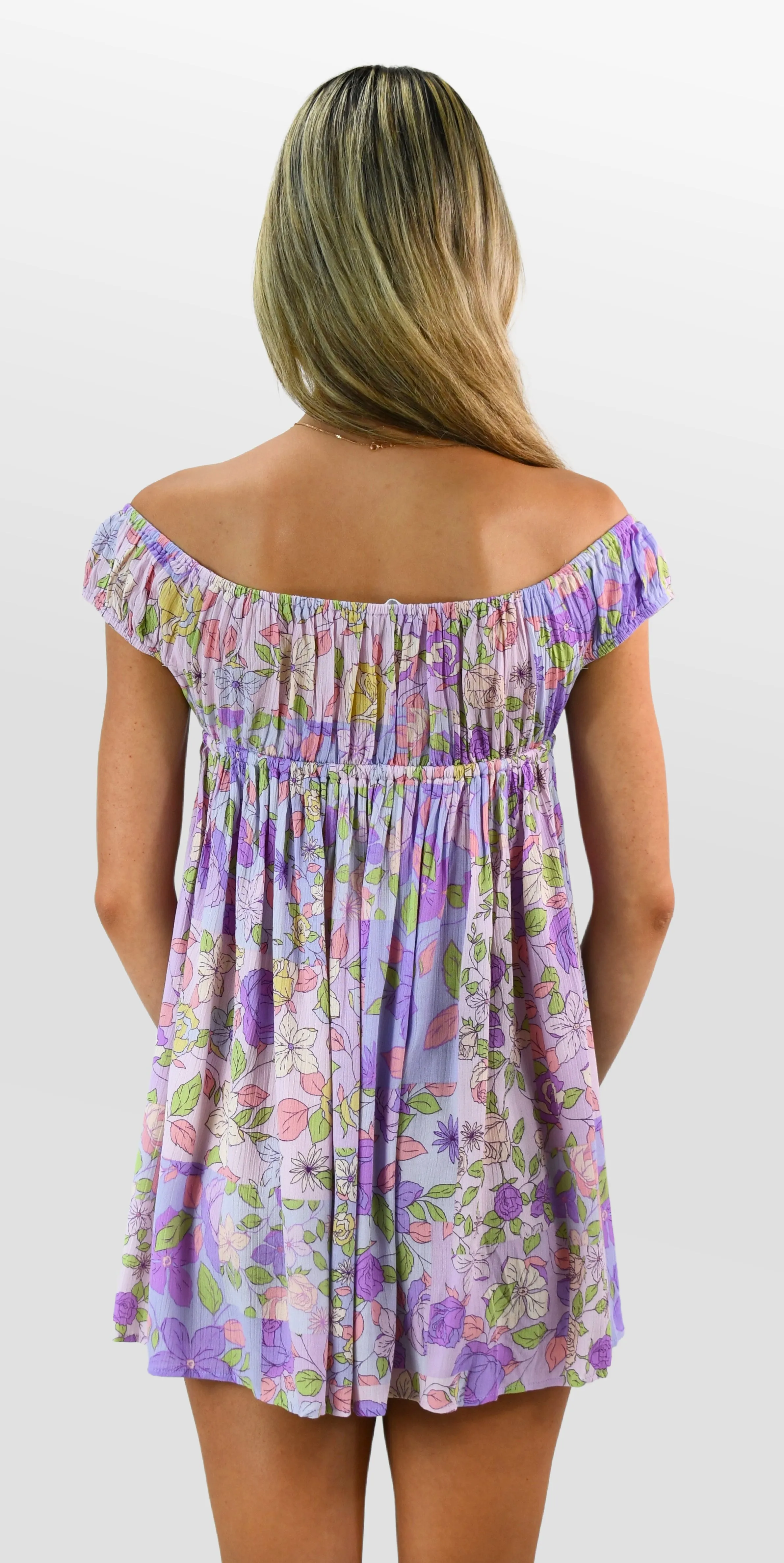 Short Shift Off the Shoulder Babydoll Dress