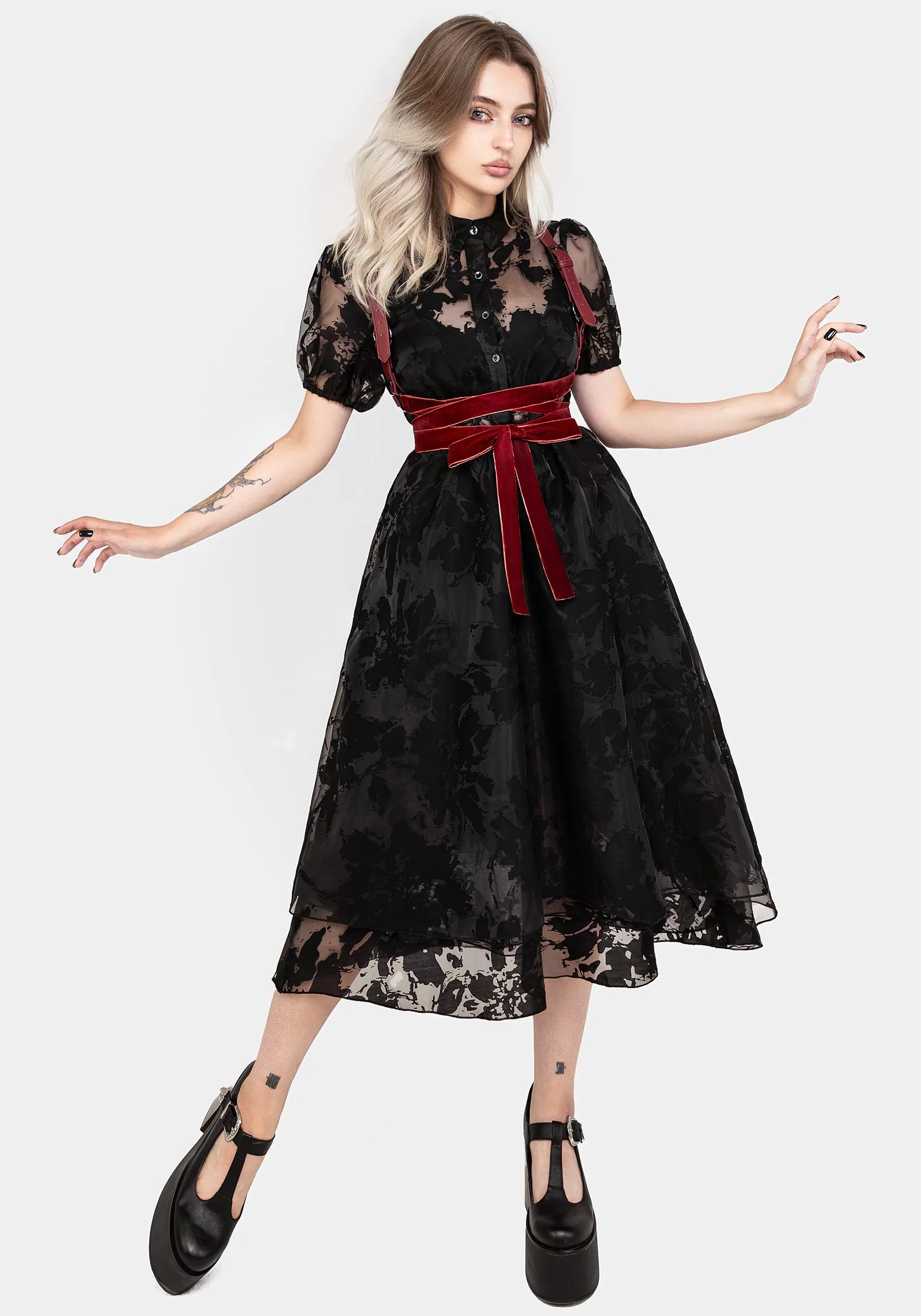 Spectre Layered Midi Shirt Dress