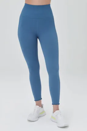 SPIRITUAL GANGSTER LOVE SCULPT 7/8 RUFFLE LEGGING - COASTAL BLUE