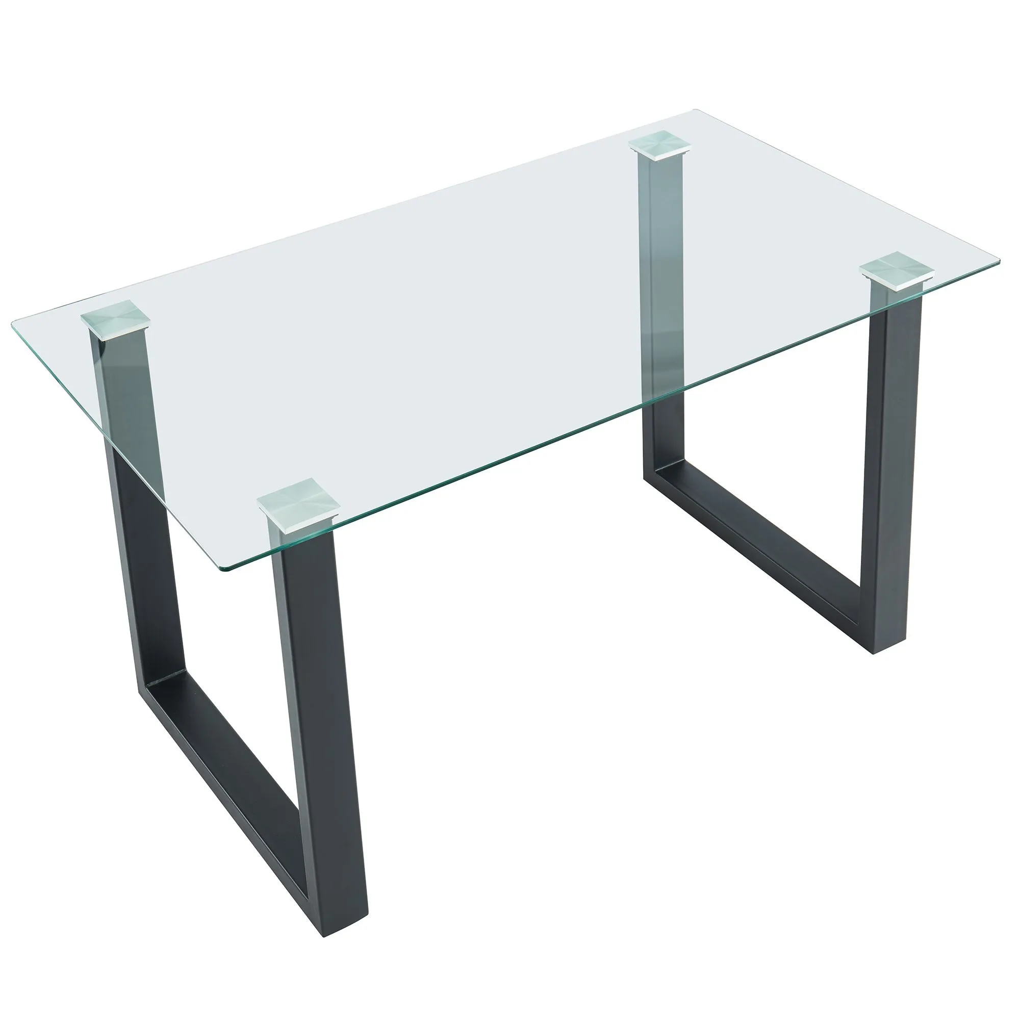 Square Glass Dining Table Franco Black